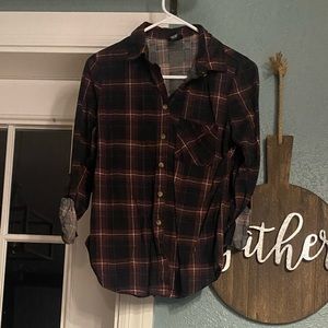 Dark Plaid Button Down